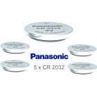 Panasonic Pila de botn de Litio CR2032 / DL2032 / ECR2032 5 uds. suelta