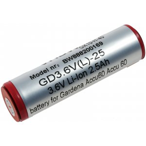 Batera para Gardena recortabordes 8800 / Modelo Accu60 Li-Ion