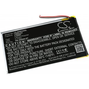 Batera adecuada para lector de e-Book Barnes & Noble GlowLight 3, BNRV520, modelo PR-305084-ST
