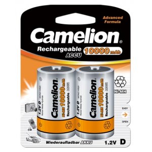 Camelion pilas recargables NiMH HR20 Mono D blster 2uds. 10000mAh