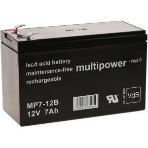 Batera de reemplazo (multipower) para SAI APC Smart-UPS RT 1000 RM, APC RBC24 12V 7Ah (reemplaza 7,2Ah) entre otros ms