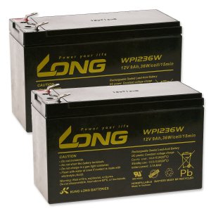 KungLong Bateras de plomo-GEL compatibles con SAI APC RBC 48 9Ah 12V (Reemplaza tambin 7,2Ah / 7Ah)