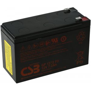 CSB Standby Batera plomo GP1272 F2 adecuada para APC Back-UPS BK500 12V 7,2Ah