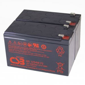 CSB Bateras de plomo entre otros adecuada para APC Back UPS RS BR1500i / Smart UPS SC1000i (RBC 33) 12V 9Ah