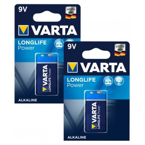 2 Pilas Varta modelo 6LF22, PP3, 6LR61, pila 9V bloque 2x blster 1Ud.