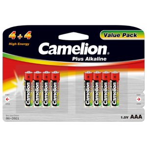 Pila Camelion Micro LR03 MN2400 HR03 Plus Alcalina (4+4) blster 8uds.