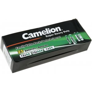 Camelion Pilas pack ahorro 25uds. (12xAA, 12xAAA, 1x9V)