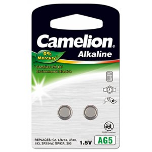 Camelion Pila de botn LR48 LR754 AG5 blster 2uds.