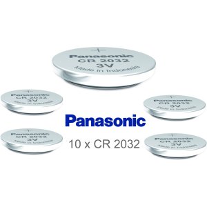 Panasonic Pila de botn de Litio CR2032 / DL2032 / ECR2032 10 uds. suelta