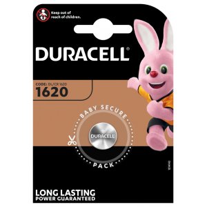 Pila de botn de Litio Duracell DL1620 / CR1620 blster 1Ud.