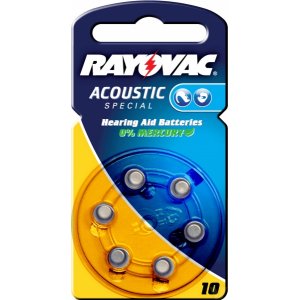 Rayovac Acoustic Special pila de audfono Modelo 10 / AE10 / DA10 / PR230 / PR536 / V10AT blster 6uds.