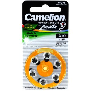 Camelion pila de audfono A10 ZL10 PR70 PR536 AE10 DA10 10AE V10AT PR230 blster 6uds.