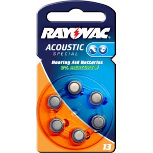 Rayovac Acoustic Special pila de audfono Modelo 13 / 13AE / AE13 / DA13 / PR48 / V13AT blster 6uds.