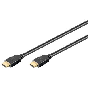 Cable HDMI de Alta Velocidad con conector estndar (Tipo A) 2m, Negro, conectores dorados