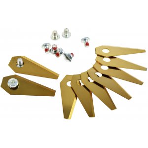 9x Cuchillas de repuesto Cuchillas de titanio para corte (1mm) para Bosch Indego robot cortacsped Gold