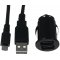 Mini Cargador de Coche incl. 2.0 High-Speed Cable USB con Micro USB