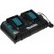 Cargador Doble Makita Modelo DC18RD para Bateras de tipo Block 9,6V-14,4V NiMH / 14,4V-18V Li-Ion Original