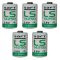 5x Pila de litio Saft LS14250 1/2AA 3,6Volt