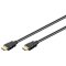 Cable HDMI de Alta Velocidad con conector estndar (tipo A) 1,5m, Negro, conectores dorados