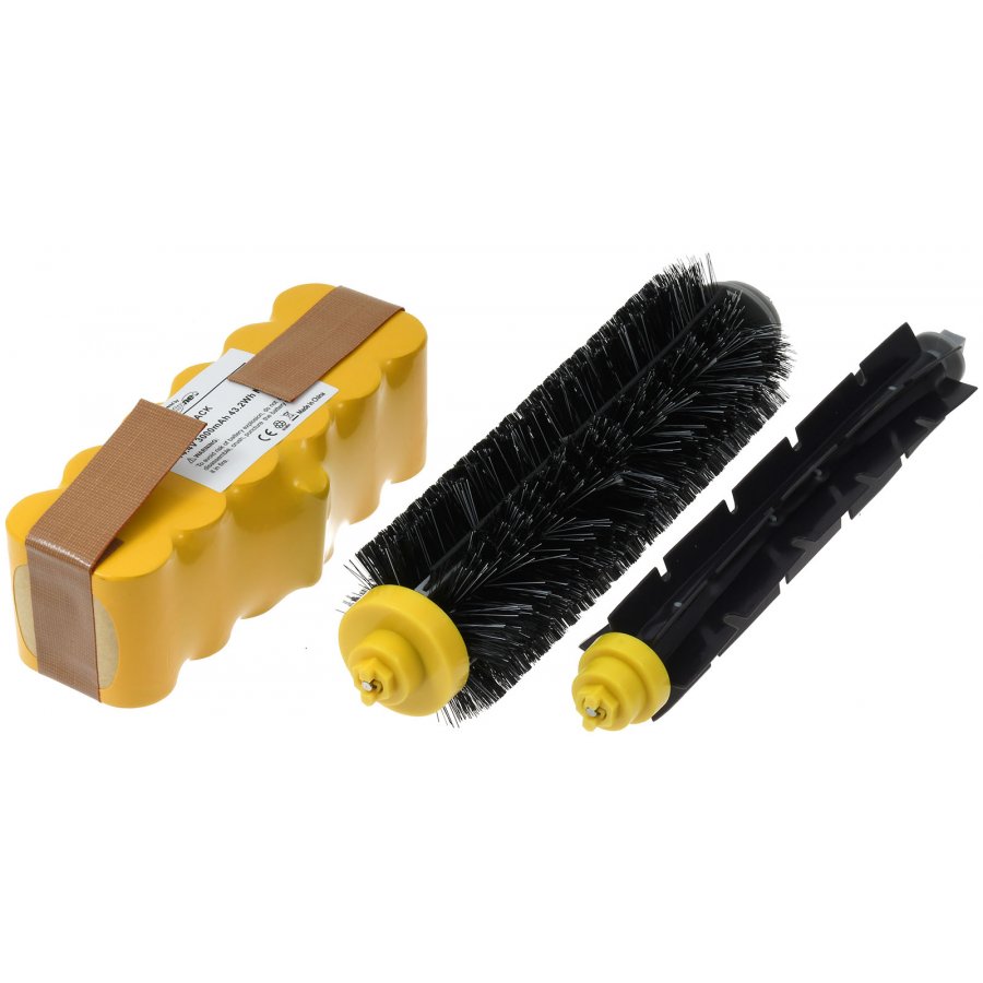 Batería de repuesto para IROBOT ROOMBA 563, cepillo para polvo de cerdas y  Flexible baqueta cepillo para polvo, cepillo para polvo lateral de 3 brazos