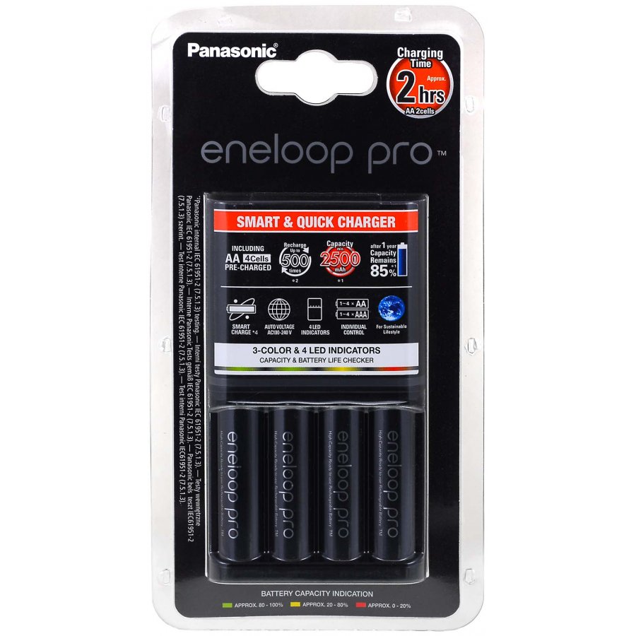 Pilas AA Eneloop 1900mAh con Cargador