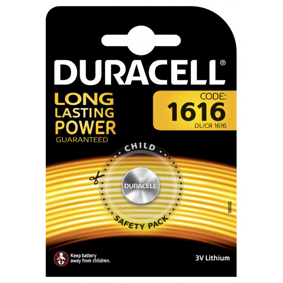 Pila de botón de Litio Duracell DL1616 / CR1616 blíster 1Ud. *   - Tienda de pilas y baterías de calidad baratos