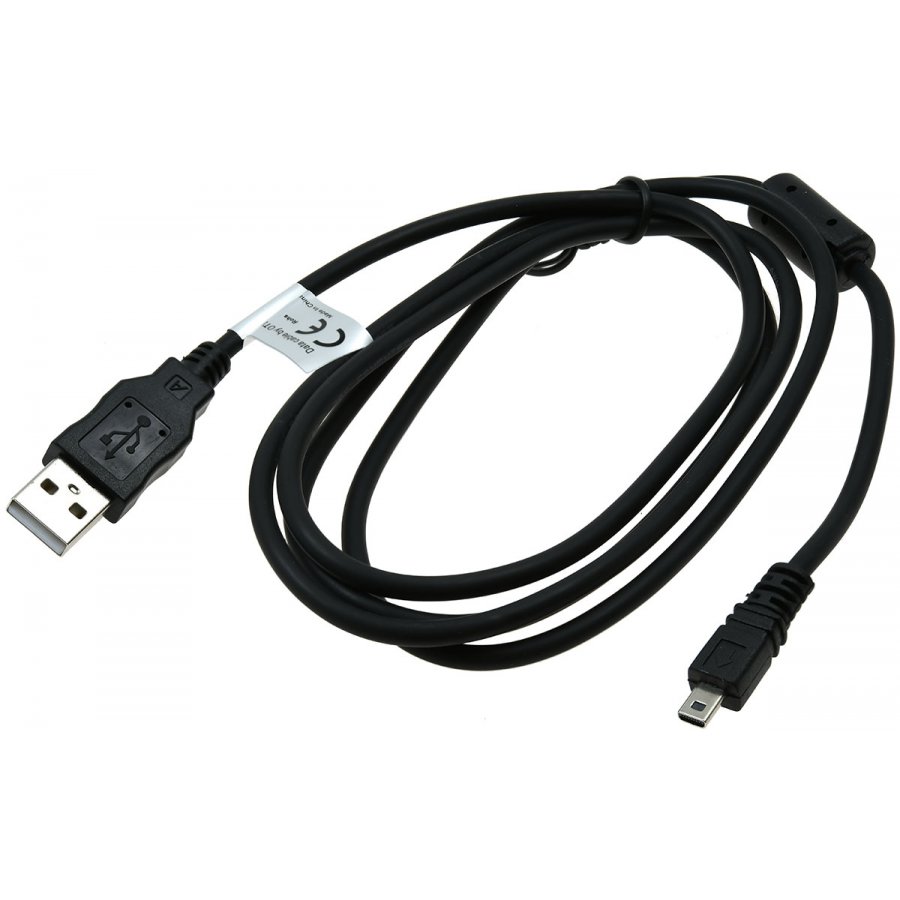 Cable de datos USB Panasonic Lumix DMC-TZ55 Lumix DMC-LZ20 Lumix DMC-FH2 negro