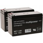 Batera de reemplazo (multipower) para SAI APC Smart-UPS 750, APC RBC48 entre otros ms 12V 7Ah (reemplaza 7,2Ah)