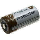 EagleTac CR123 A Li-Ion Batería 16340 (CR123A, RCR123) 750mAh 3,7V IC Protection
