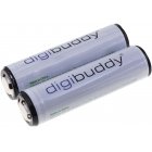 Digibuddy 18650 Celda de Batería Li-Ion (pila recargable de iones de litio) pack 2uds. para linternas o pequeños dispositivos