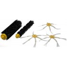 3x6-Cepillos Laterales + 1x Pack de Cepillos de Limpieza para iRobot Roomba 700/760/770/780