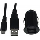 Mini Cargador de Coche incl. 2.0 High-Speed Cable USB con Micro USB
