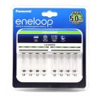 Cargador Panasonic eneloop BQ-CC63 para 8x pilas recargables NiMH AA, AAA