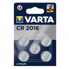 Pila de botón de Litio, pila Varta CR 2016, IEC CR2016, Reemplaza también DL2016, 3V blíster 5uds.