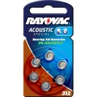 Rayovac Acoustic Special pila de audífono 312 / 312AE / AE312 / DA312 / PR41 / V312AT blíster 6uds. Rayovac Acoustic Special pila de audífono 312 / 312AE / AE312 / DA312 / PR41 / V312AT blíster 6uds.