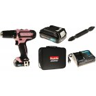 Makita martillo perforador a batera Set HP333DSAP1 Pink 12V, 24W, incl. maletn de transporte y brocas